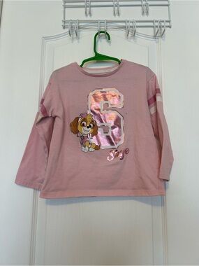 Paw Patrol Girls Pink Skye Long-Sleeve Tee